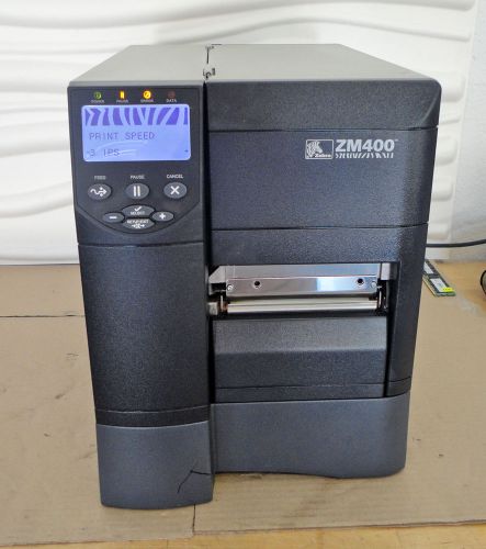 ZEBRA ZM400 THERMAL LABEL PRINTER ETHERNET NETWORK BARCODE ZM400-2001-0100T