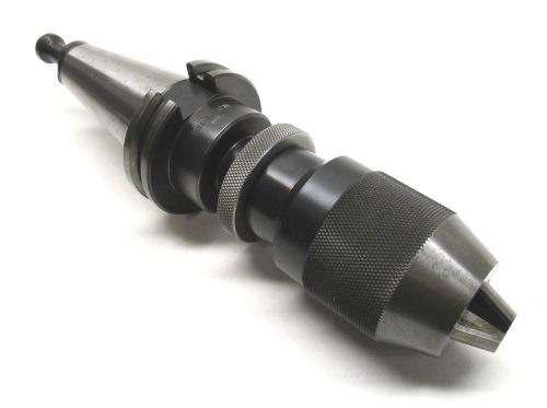 CLEAN! ALBRECHT 1/32&#034; to 1/2&#034; KEYLESS DRILL CHUCK w/ CAT40 SHANK