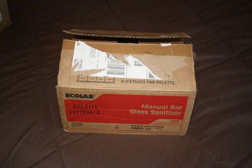 ECOLAB Manual Bar Glass Sanitizer~New Case~100 packets