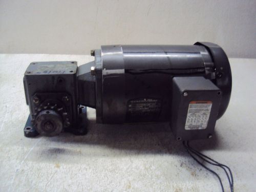 BALDOR MOTOR VM3536 HP 1 V 208-230/460 RPM 1725 FR 56C WITH MORSE GEAR BOX USED