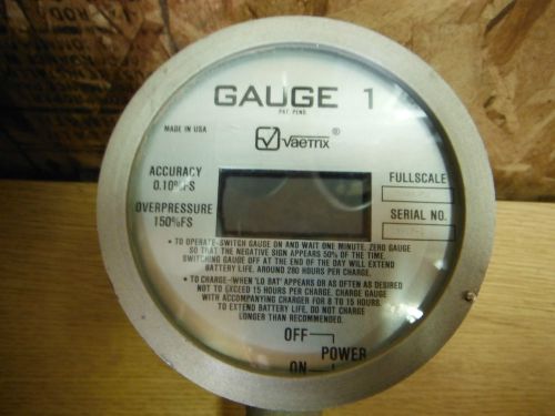 Vaetrix Gauge 1 Digital Pressure Gauge 2,000 PSI RD