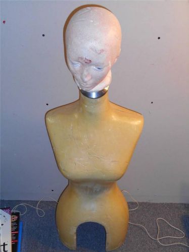 Vintage 40&#034; Art Deco Store Display Mannequin Shirt model W/Styrofoam Head Floor