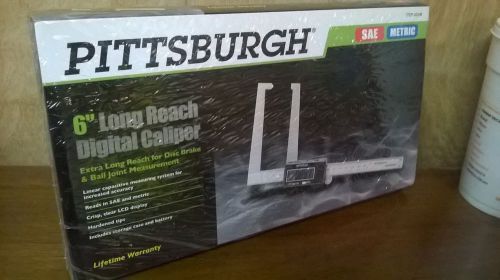 PITTSBURGH 6&#034; LONG REACH DIGITAL CALIPER ITEM#60248 SAE METRIC NEW IN PACKAGE!