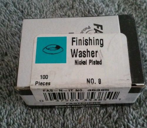 300 fas-n-it no 8. finishing washer nickel plated. 3 boxes of 100=300 #35385 for sale