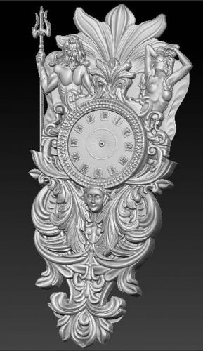 CNC 3d Relief Model  Clock Engraver Mill ArtCam Cut3D 0023