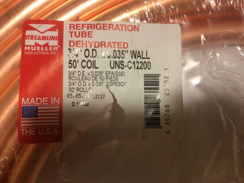 Mueller/ B&amp;K &#039;3/4&#034; Od X 50?&#039; Refrigerator Tubing