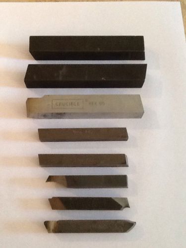 Lot Of 8 Lathe Tool Bits 3/4&#034; &amp; 7/16&#034; Crucible Rex 95, Rex Mm , Rex Aa, New/ Use