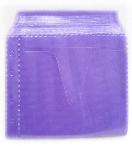 Double side cd dvd plastic sleeve envelope 100pk purple-
							
							show original title for sale