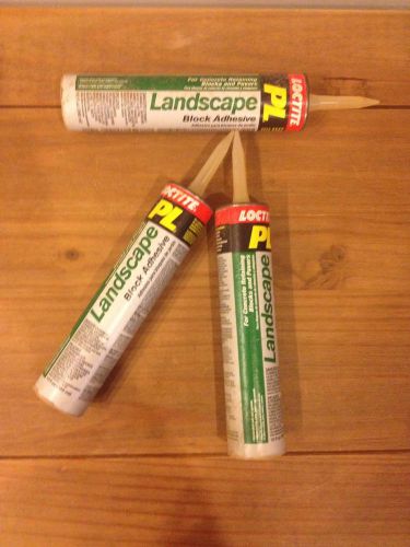 Lot of 3: Loctite PL, 10 OZ, Tan, Landscape Block Adhesive 1654392