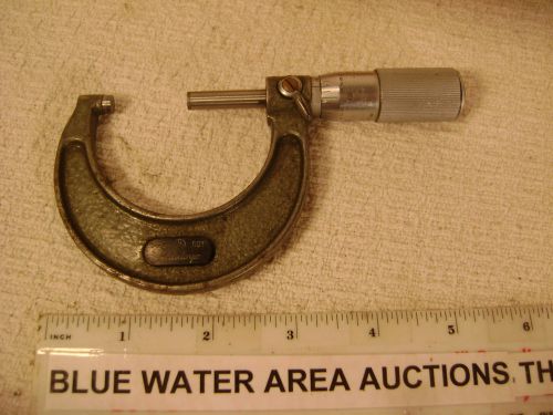 MITUTOYO # 103-128 Micrometer, 1&#034; - 2&#034; x .001&#034;, Carbide Tipped, Lock,