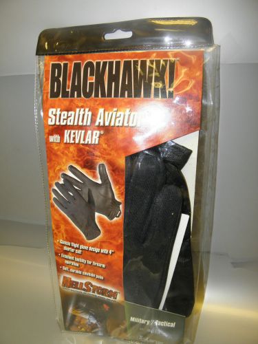 BLACKHAWK STEALTH AVIATOR w/ KEVLAR PROTECTIVE GLOVES MENS XL BLACK