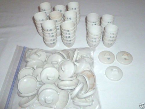 lot of 100 pcs Coors CoorsTek 10 &amp; 15ml Ceramic Crucibles Covers Lids Worldwide