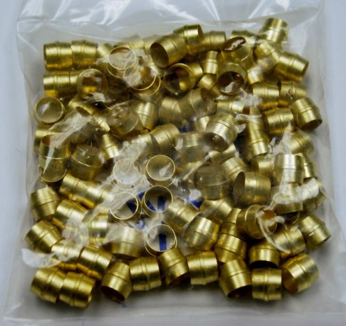 Brass Fittings: Air Brake Sleeve, Tube OD 1/4&#034;, Quantity 100