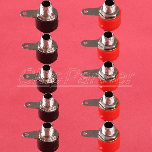 10pcs 4mm Short Banana Jack Female Terminal Block Black  and red each for 5pcs