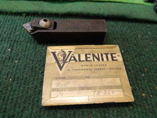 Valenite 3/4&#034; Lathe Turning Tool Holder with 8 New Inserts