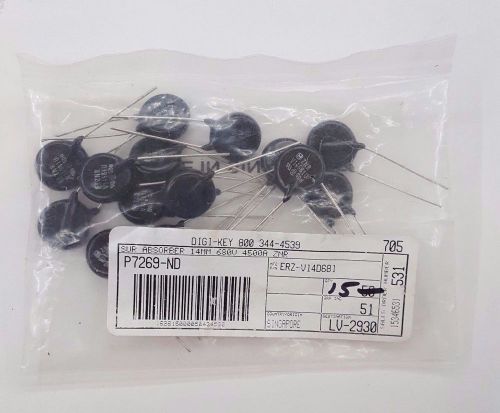 (15 pcs) VARISTOR 612V 5KA DISC 14MM Panasonic P7269-ND