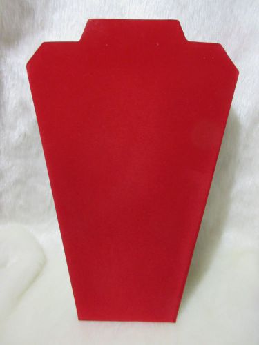 2 Red Velvet 12&#034; Tall Necklace Jewelry Display Easel Neck Stand Valentine&#039;s New