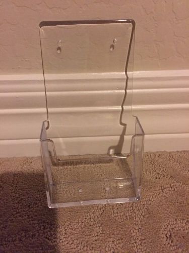 Clear Acrylic Slant Wall Mount Brochure Holder 4-1/2 X 7-1/2