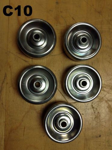 9960T51 Roller Conveyor Skate Wheel 1.9&#034; Dia X 0.6&#034;W 50# Capacity- Lot of 5