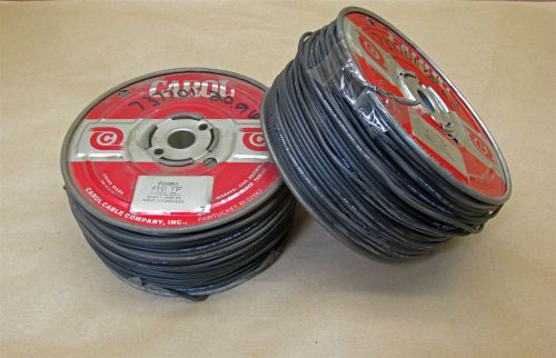 2 500&#039; Spools (1000&#039;) Carol 16 AWG Solid Fixture Wire Black 600V TF/TFN  D5699