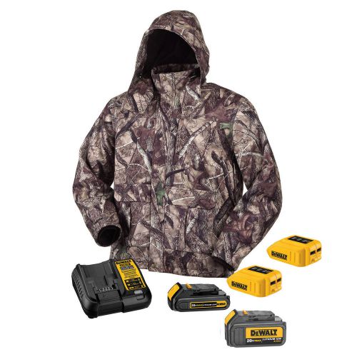 Dewalt dchj062 20v true timber htc camo med heated jacket, free dcb090, dcb200 for sale