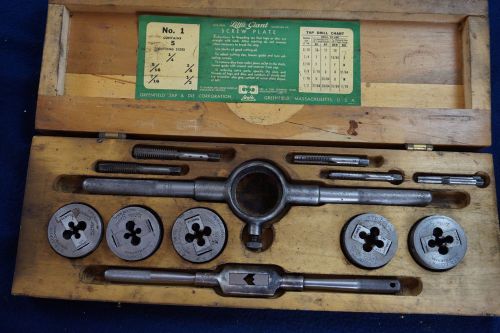 Vintage Little Giant 2 piece adjustable die screw plate - Greenfield corporation