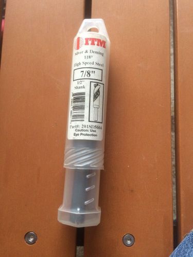 Itm 7/8&#034; High Speed Steel Dril Bit