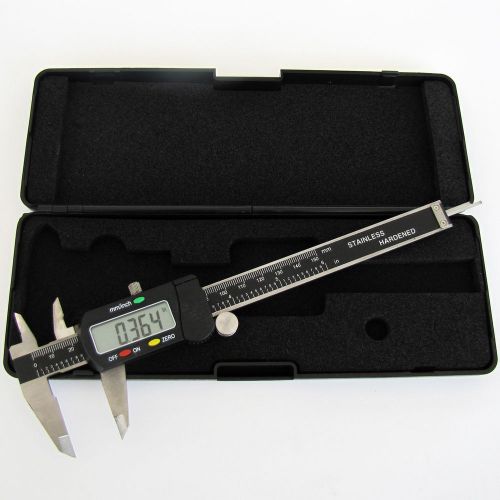 6&#034; LED Screen Electronic Digital Vernier Caliper Tool SAE&amp;Metric Measuring Jaws