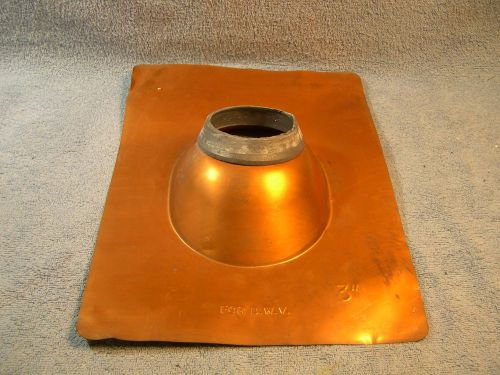 Vintage DWV Drain Waste Vent Roof Flashing Copper 3&#034; Lead Seal  ~ Oatey ?