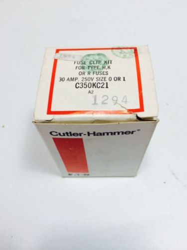 Cutler hammer c350kc21 new in box fuse clip kit 30a 250v see pics #b14 for sale