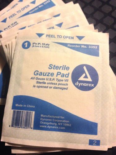 Pack of 10 2x2&#034; Dynarex Gauze Pads