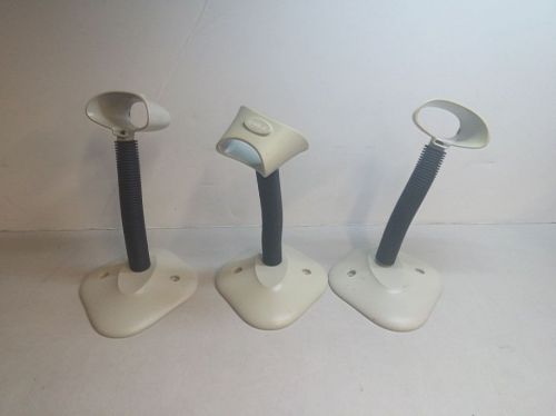 QTY3 Lot Symbol Barcode Scanner Gooseneck Stand Beige