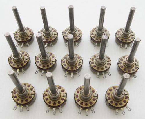 LOT (14) Vintage AB Allen-Bradley 100K 0.1 MEG Long Shaft Potentiometer Type J