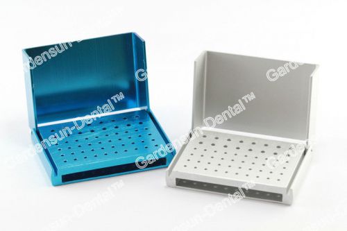 10PCS 58 Holes Dental Burs Holder Block ALUMINIUM Autoclave Disinfection Boxes