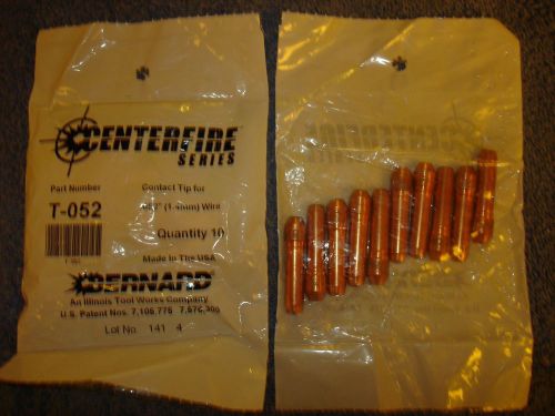 20 Bernard Centerfire T-052 Contact Tip .052&#034; Wire Size