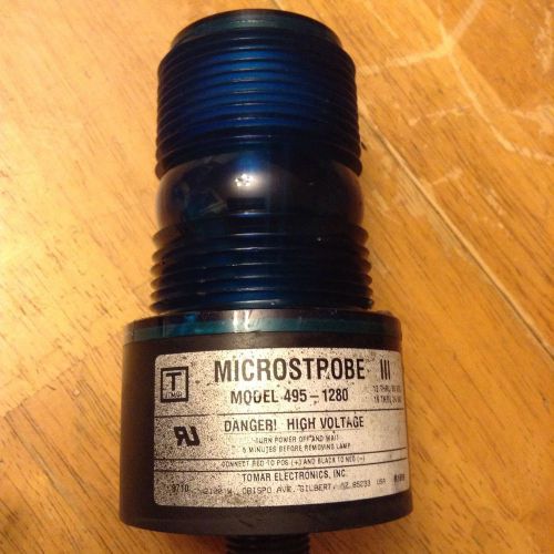 Tomar 495-1280 Microstrobe III Single Flash Strobe Beacon Blue Light 12-80VDC