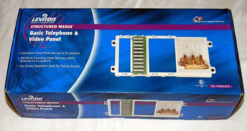 LEVITON 47606-BTV STRUCTURED MEDIA BASIC TELEPHONE &amp; VIDEO PANEL