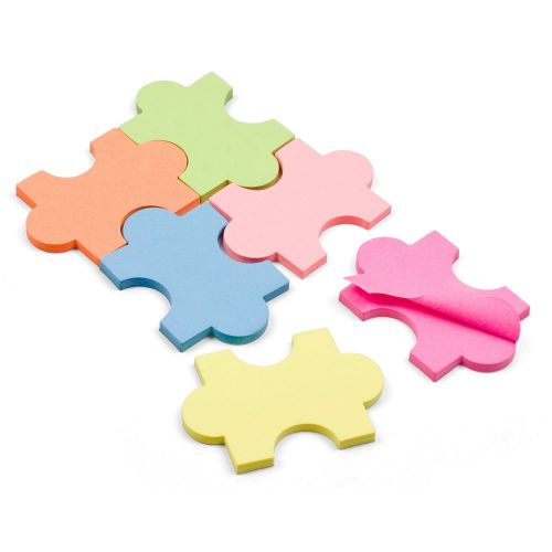 Post-it Puzzle Multi-Color Note 4cm x 5.8cm Self Adhesive Pads 6 x 35 sheets