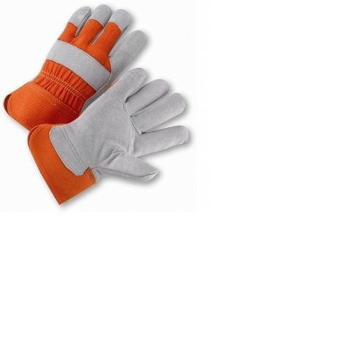 Lp420 - one dozen premium leather palm gloves - safety cuff  work gloves for sale