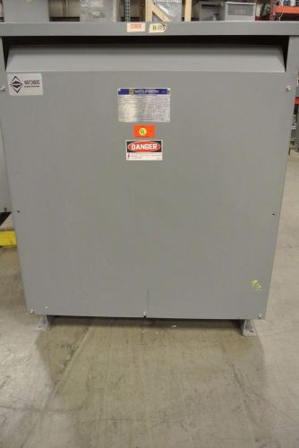 Square D 112 KVA 3 Ph. Insulated Transformer HVi 480 LV 208Y/12  Cat: 112T3HF