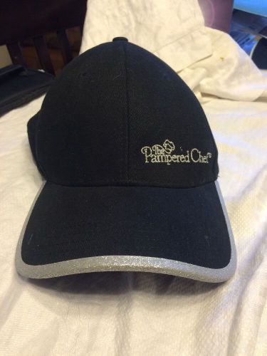 Pampered Chef Women&#039;s Consultant Black Logo Baseball Cap EUC