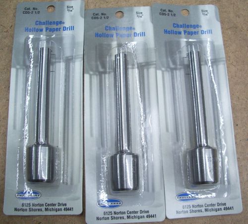 CHALLENGE CD5-2-1/2 HOLLOW DRILL BITS, 5/16&#034; x 2-1/2&#034; bit, New, Missouri