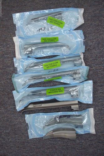 RUSCH Emerald  Laryngoscope Blades~Lot of 10~misc. sizes~LOOKIE