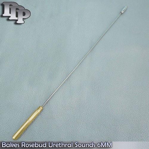 One Pc Bakes Rosebud Urethral Sounds 6MM Gold Plated