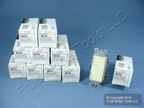 10 Leviton Decora Almond DUAL Rocker Light Switches Duplex 1754-A