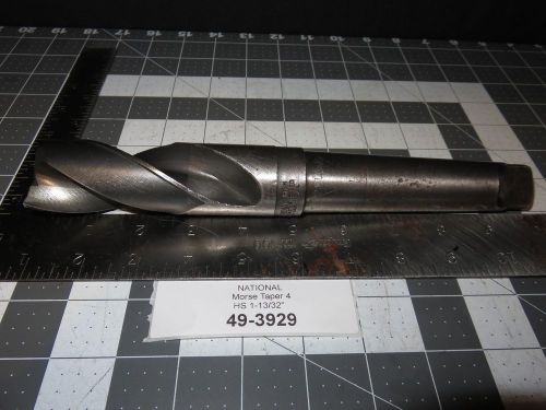 National 1-13/32&#034; Drill  Bit 4MT, 4 Morse Taper 9-3/4&#034; OAL ((3929))