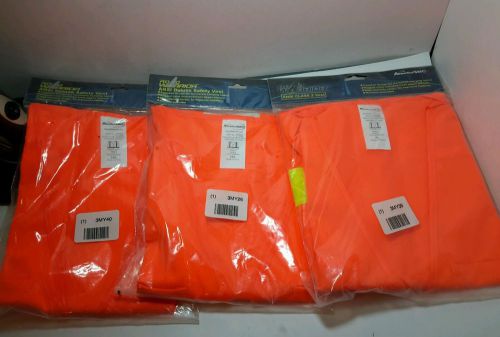 3 HIGH QUALITY ALLSAFE  REFLECTIVE SAFETY VESTS SIZE 2 2XL &amp; 1 XL