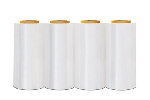 8 rolls 12&#034; x 1500&#039; 47 ga hand wrap stretch film down gauge shrink wrap 1500ft for sale