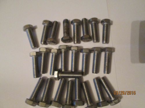 &#034;316&#034; HIGH GRADE Stainless Steel 3/8&#034;-16x1 1/4 Hex Capscrews, 25 Pcs.