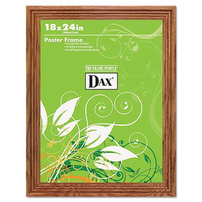 Plastic Poster Frame, Traditional Clear Plastic Window, 18 x 24, Medium Oak